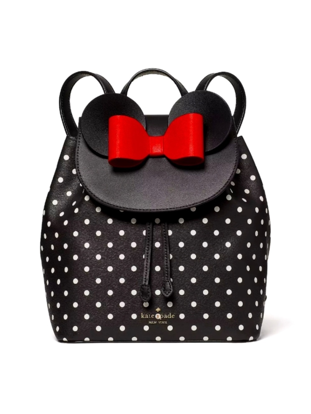 BNWT Kate Spade Polka Dot Minnie Mouse Backpack Purse with Red Bow